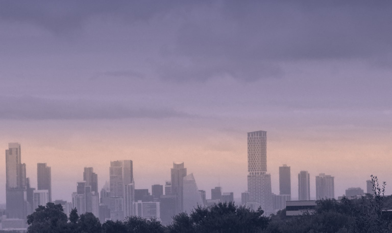 The Austin, Texas skyline at dusk
